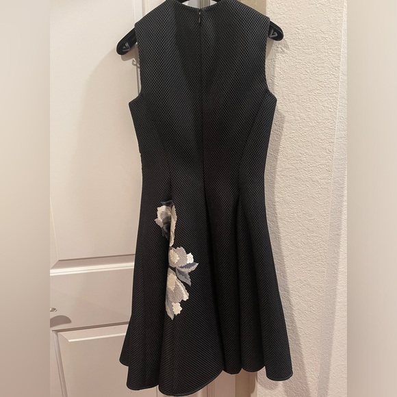 Lela Rose Black and White Floral A-Line Dress Size 8 Excellent Condition - Picture 4 of 7